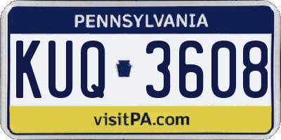 PA license plate KUQ3608