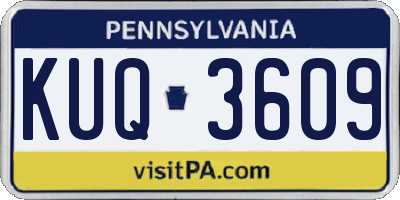 PA license plate KUQ3609