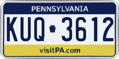 PA license plate KUQ3612