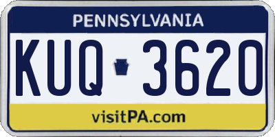 PA license plate KUQ3620