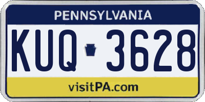 PA license plate KUQ3628