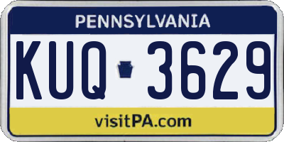 PA license plate KUQ3629