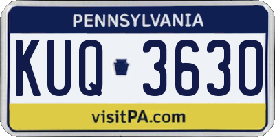 PA license plate KUQ3630