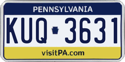 PA license plate KUQ3631