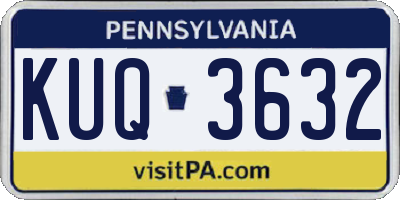 PA license plate KUQ3632