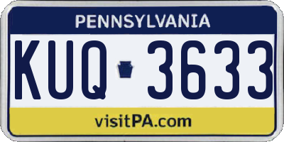 PA license plate KUQ3633