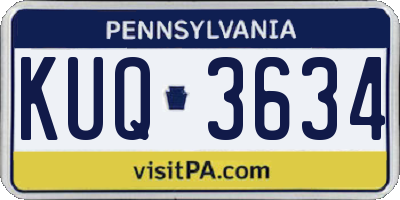 PA license plate KUQ3634