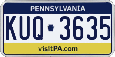 PA license plate KUQ3635