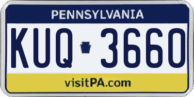 PA license plate KUQ3660