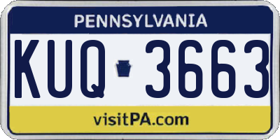 PA license plate KUQ3663