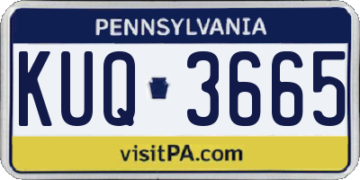 PA license plate KUQ3665