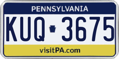 PA license plate KUQ3675