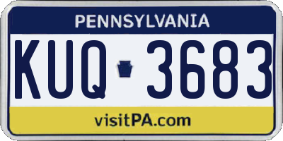 PA license plate KUQ3683