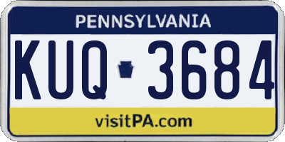 PA license plate KUQ3684