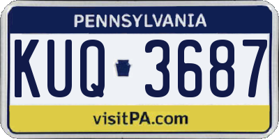 PA license plate KUQ3687