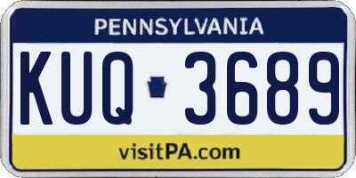 PA license plate KUQ3689