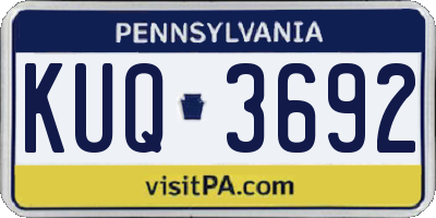 PA license plate KUQ3692