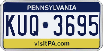 PA license plate KUQ3695