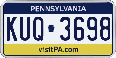 PA license plate KUQ3698
