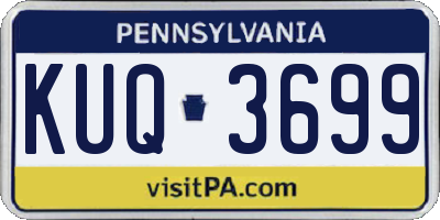 PA license plate KUQ3699