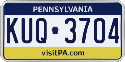 PA license plate KUQ3704