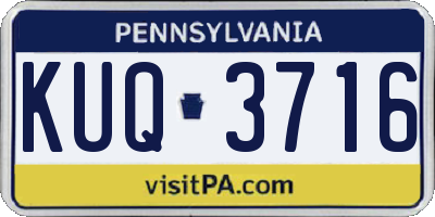 PA license plate KUQ3716