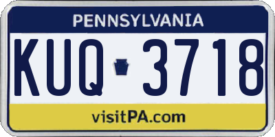 PA license plate KUQ3718