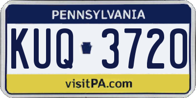 PA license plate KUQ3720