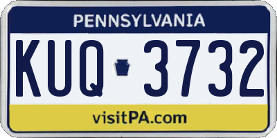 PA license plate KUQ3732