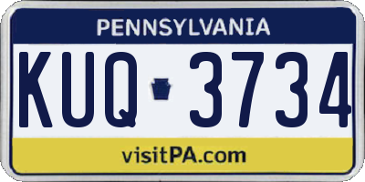 PA license plate KUQ3734