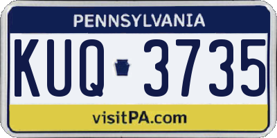 PA license plate KUQ3735