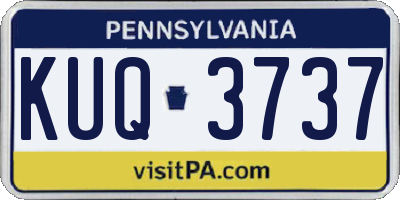 PA license plate KUQ3737