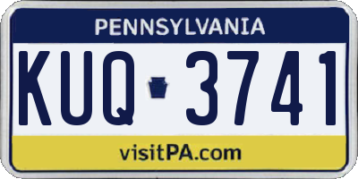PA license plate KUQ3741