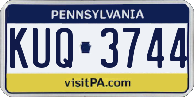 PA license plate KUQ3744