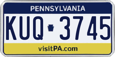 PA license plate KUQ3745