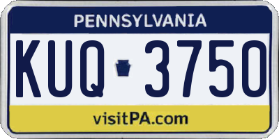 PA license plate KUQ3750