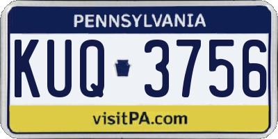 PA license plate KUQ3756