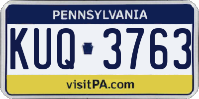 PA license plate KUQ3763