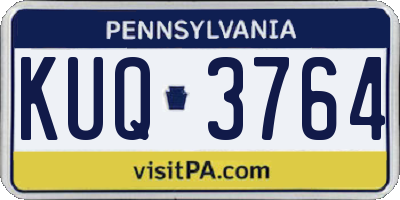PA license plate KUQ3764