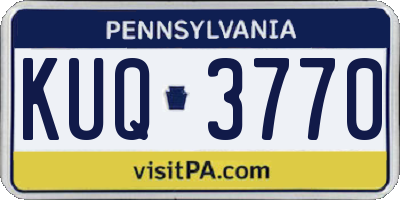 PA license plate KUQ3770