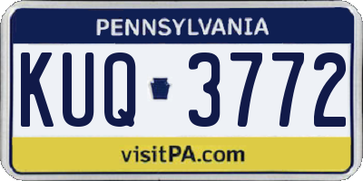 PA license plate KUQ3772
