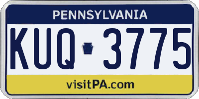 PA license plate KUQ3775