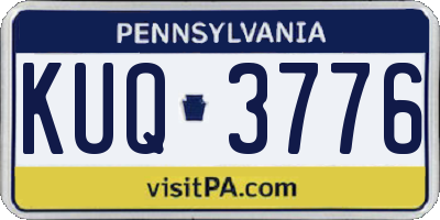 PA license plate KUQ3776