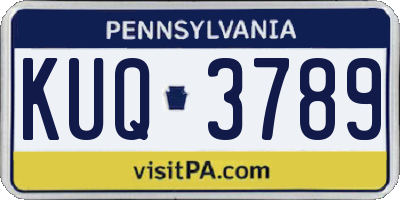 PA license plate KUQ3789