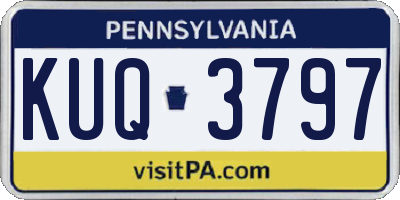 PA license plate KUQ3797