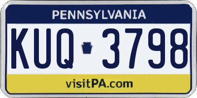 PA license plate KUQ3798