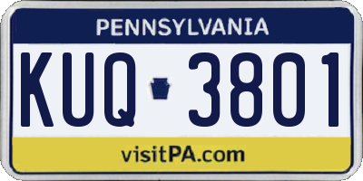 PA license plate KUQ3801