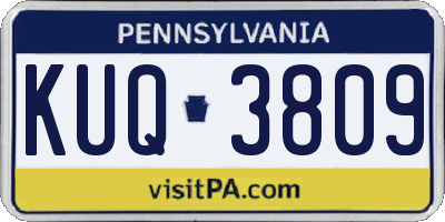 PA license plate KUQ3809