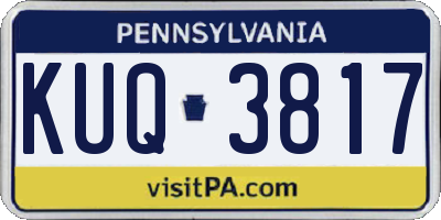 PA license plate KUQ3817