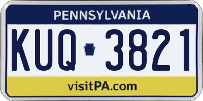 PA license plate KUQ3821